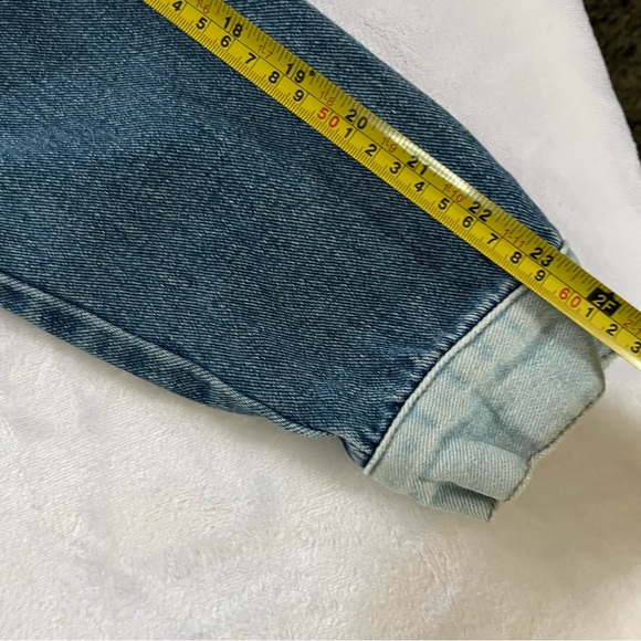 PacSun Y2K Style Blue Denim Cropped Jacket Distressed BOHO Patchwork Small - Picture 7 of 9